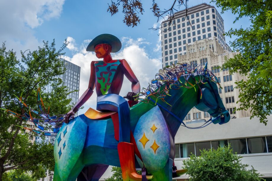 Austin Texas, Man on Horse Statue