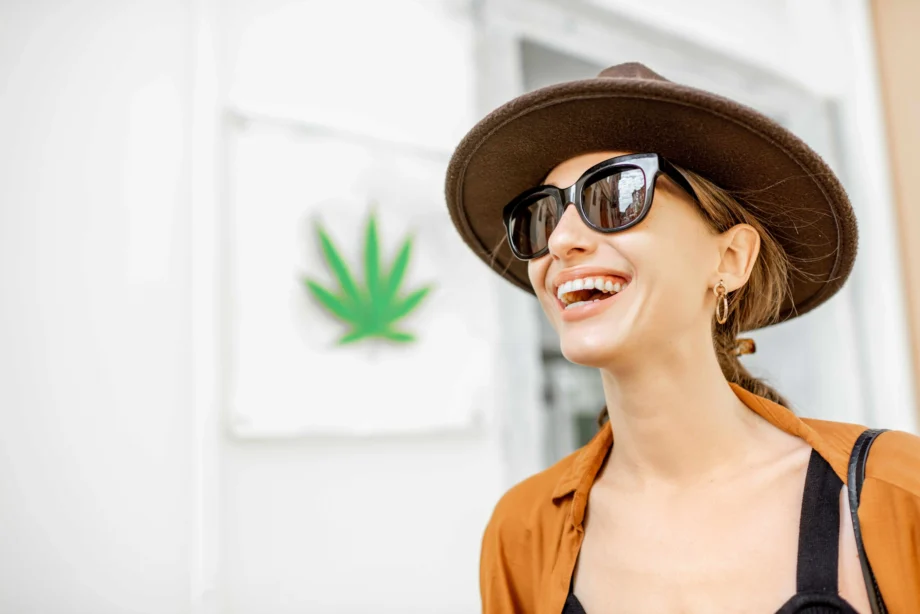 cannabis smiling woman