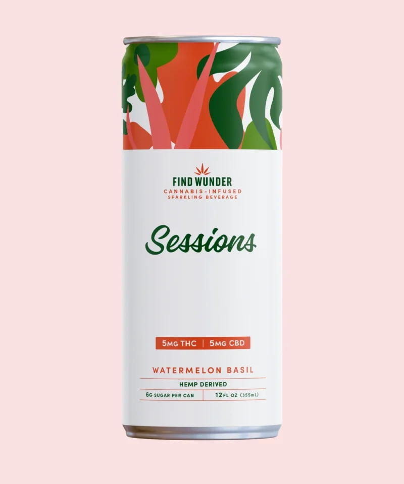 Watermelon Basil 5mg THC per can low-dose